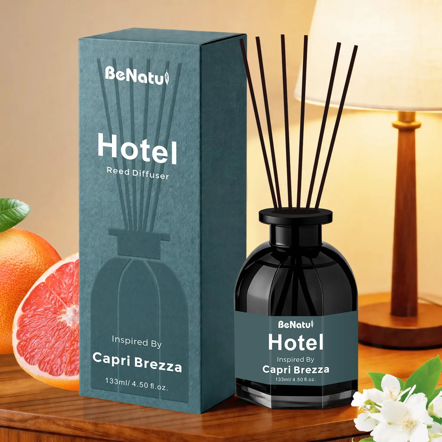 Benatu Hotel Luxury Essential Oil Inspired by Ritz-Carlton Ocean & Bergamot, My Way, Beach Villas, White Tea Reed Diffuser Oils 4.5 Fl Oz Long-Lasting Fragrance