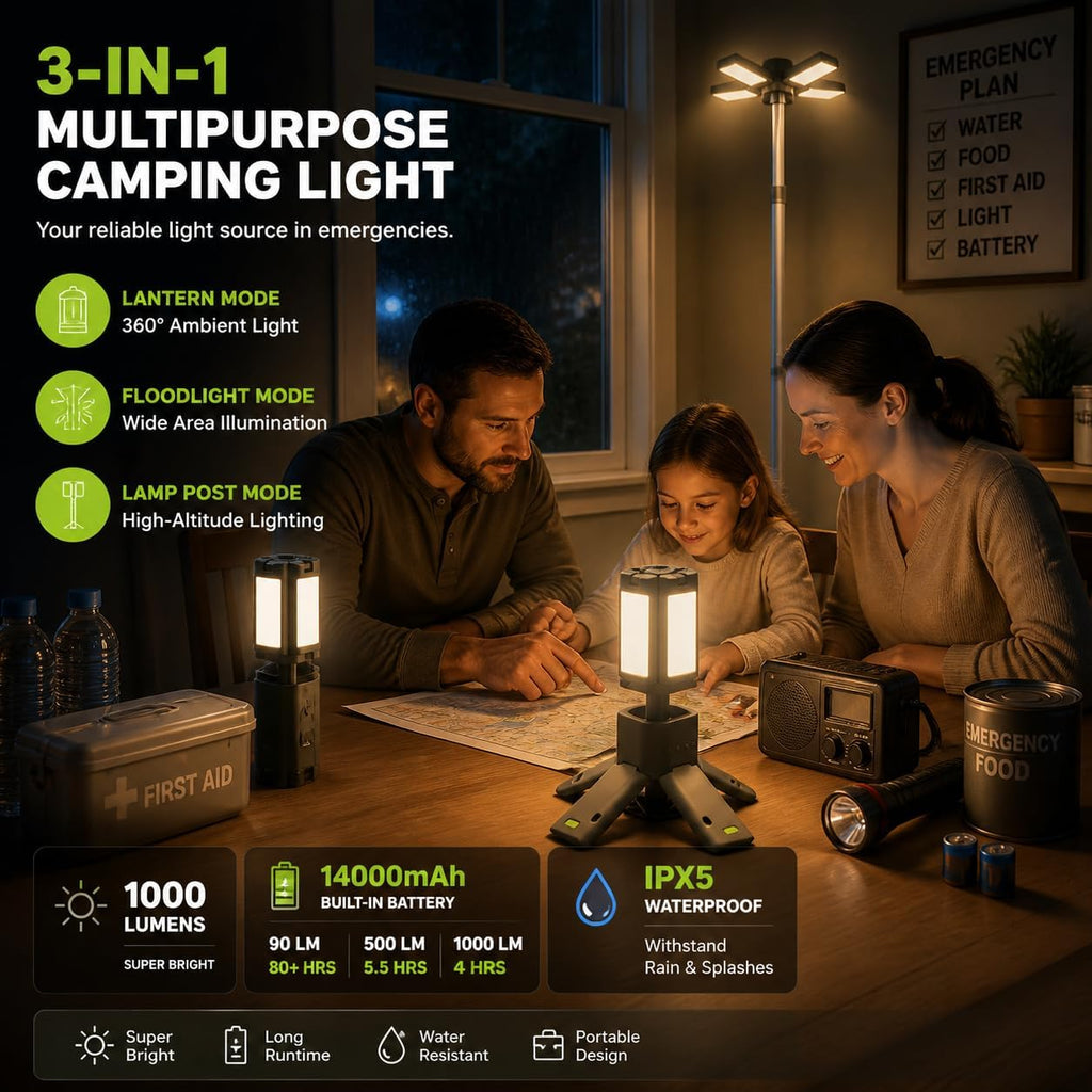Telescopic Camping Lights Rechargeable 14000 Mah Rechargeable Magnetic Camping Lights,Telescopic Camping Lantern IPX5 Waterproof Flashlights, Outdoor Lights for Camping,Hiking