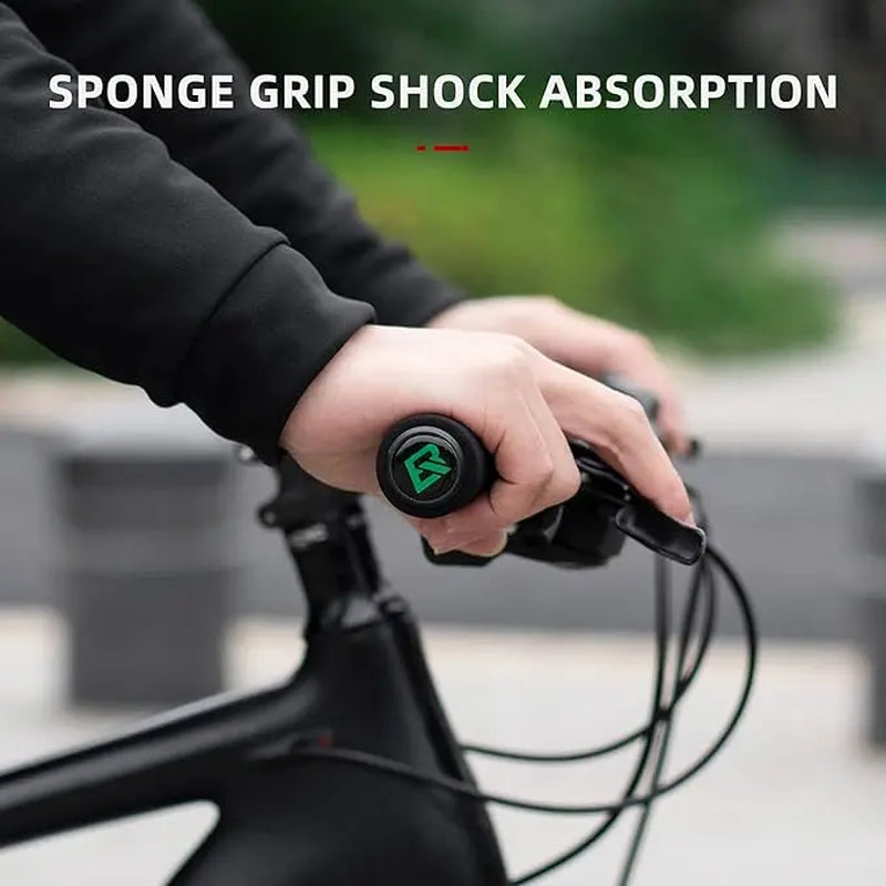 ROCKBROS Handlebar Grips Lock-On Design Bicycle Grips Shock-Absorbing and Non-Slip Grips Made of Thickened Sponge for 22.2Mm Handlebars