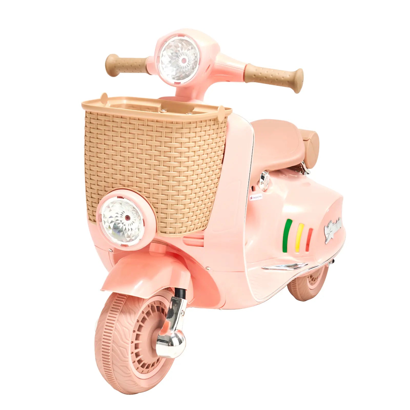VEVOR Kids Ride on Motorcycle, 6V Battery Powered Electric Motorcycle Trike with Speed up to 2Mph, Headlight, LED Light, Music, Bluetooth, Basket, 3 Wheel Ride on Toys for Children Boys Girls Aged 3+