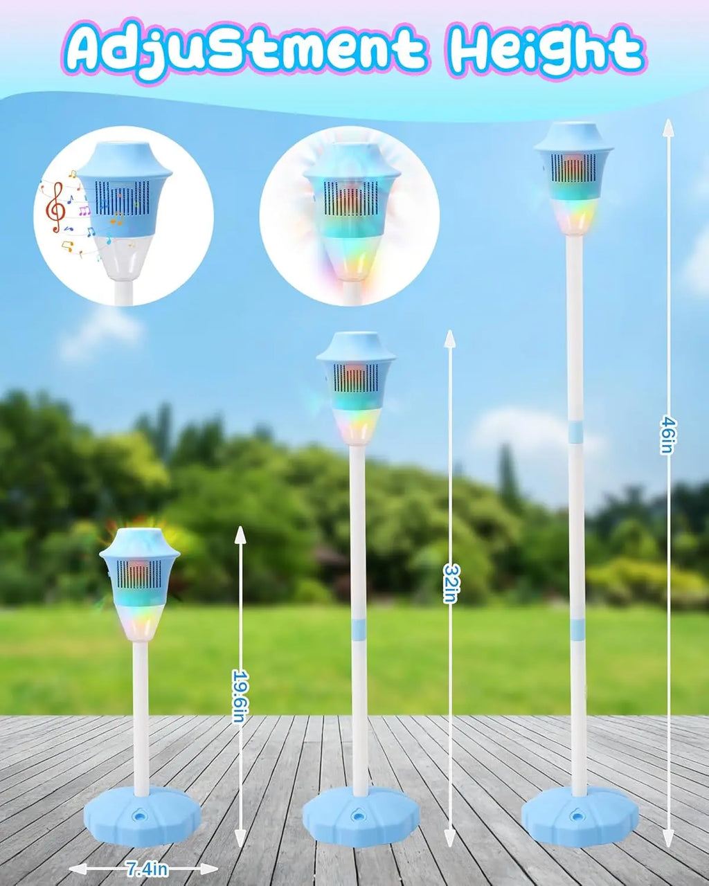 【Free Shipping 】Automatic Bubble Machine for Kids,Standing Torch Bubble Maker with Light/Music for Toddlers, Height Adjustable up 21 to 47 Inches,Pecfect for Birthday and Outdoor Party, Gifts