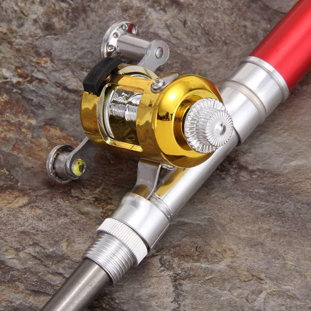 2023 Pocket Size Fishing Rod - Pen Fishing Pole and Reel Combo, Portable Telescopic Small Fishing Pole Mini Fishing Rod, Micro Collapsible Fishing Rod and Reel Combo Travel Fishing Kits